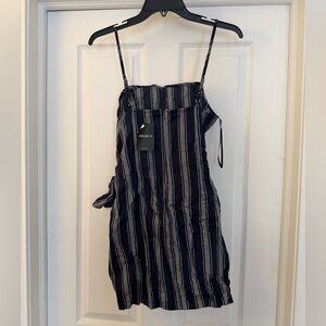 Forever 21 Navy and White Striped Dress